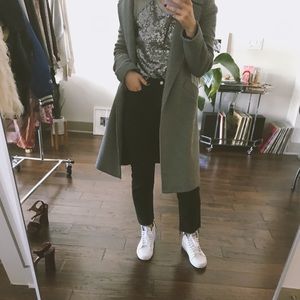 Grey Sequin Front Sweatshirt